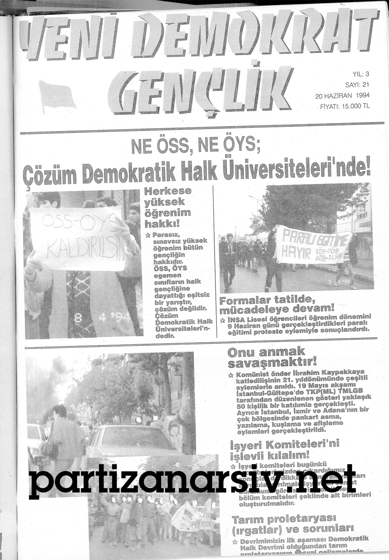 Yeni Demokrat Gençlik Sayı 21