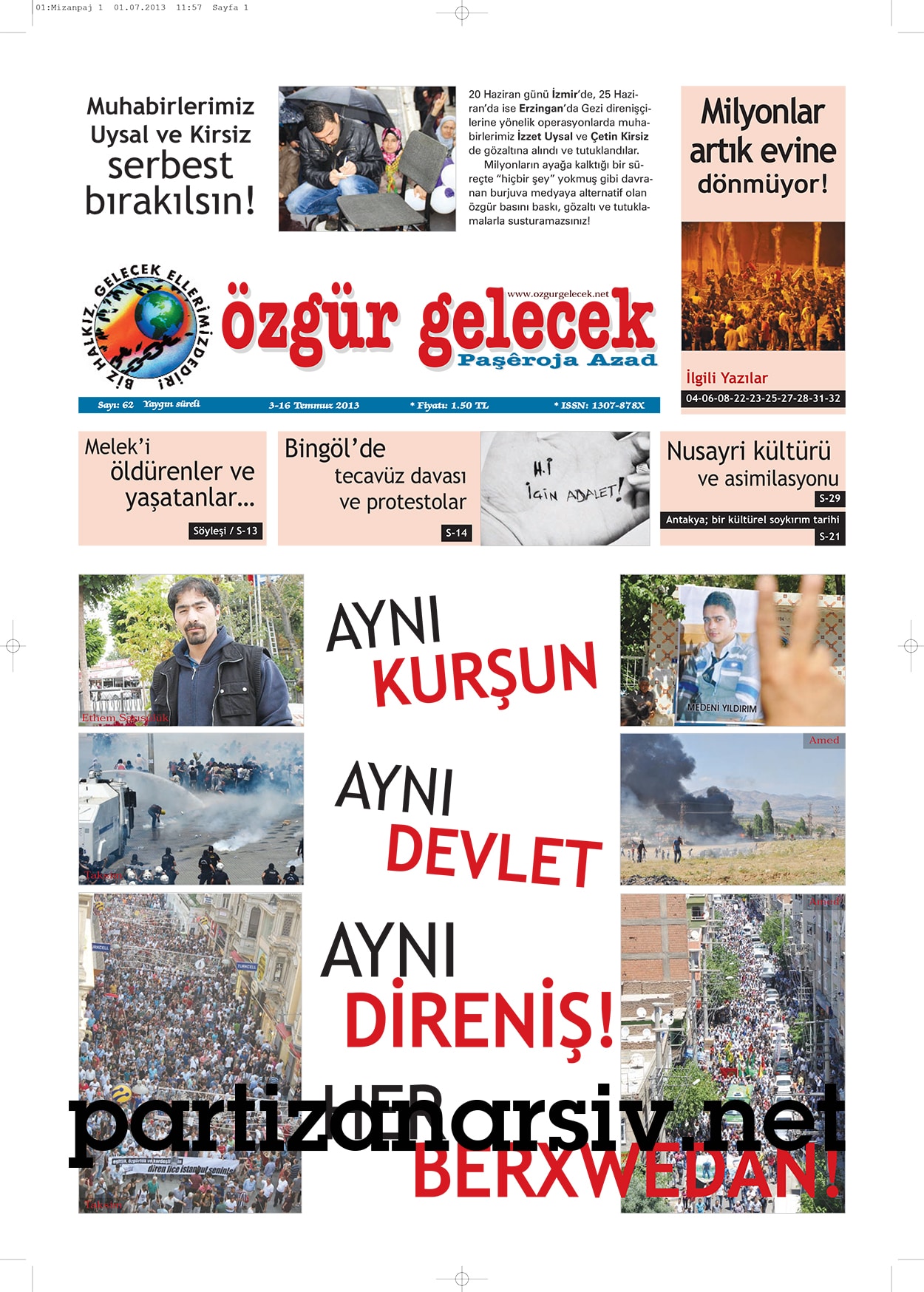 Özgür Gelecek Sayı 62