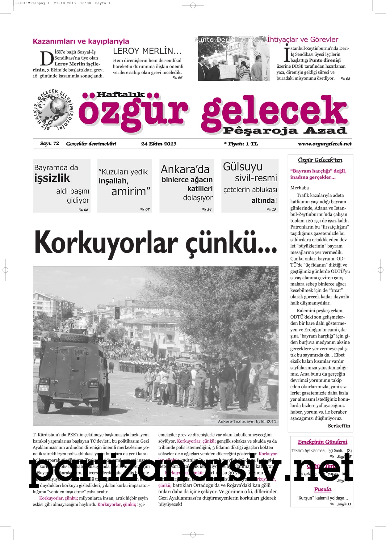 Özgür Gelecek Sayı 72