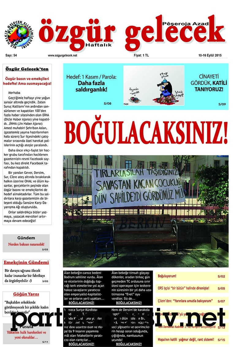 Haftalık Özgür Gelecek Sayı 54