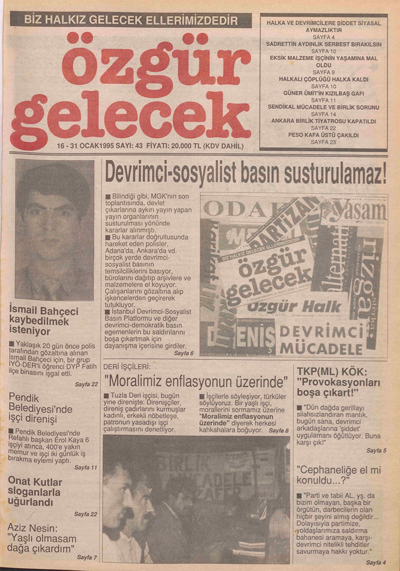 Özgür Gelecek Gazetesi Sayı 43