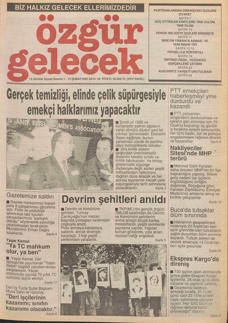 Özgür Gelecek Gazetesi Sayı 44