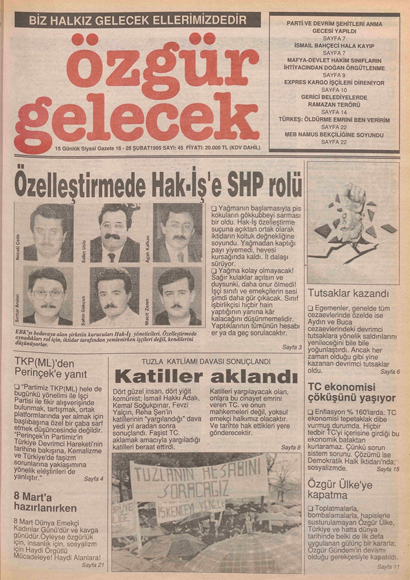 Özgür Gelecek Gazetesi Sayı 45