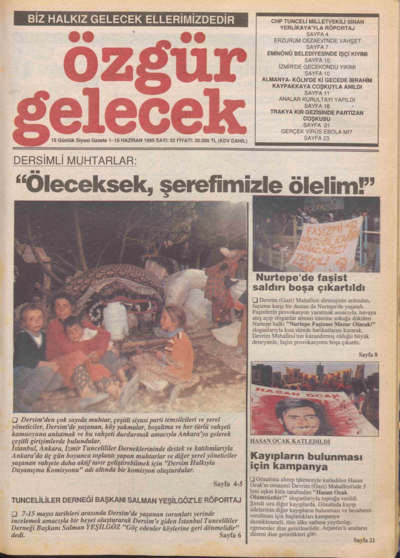 Özgür Gelecek Gazetesi Sayı 52