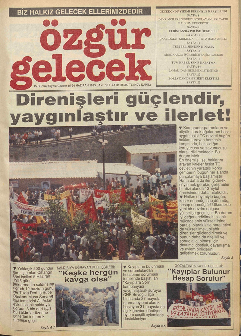 Özgür Gelecek Gazetesi Sayı 53