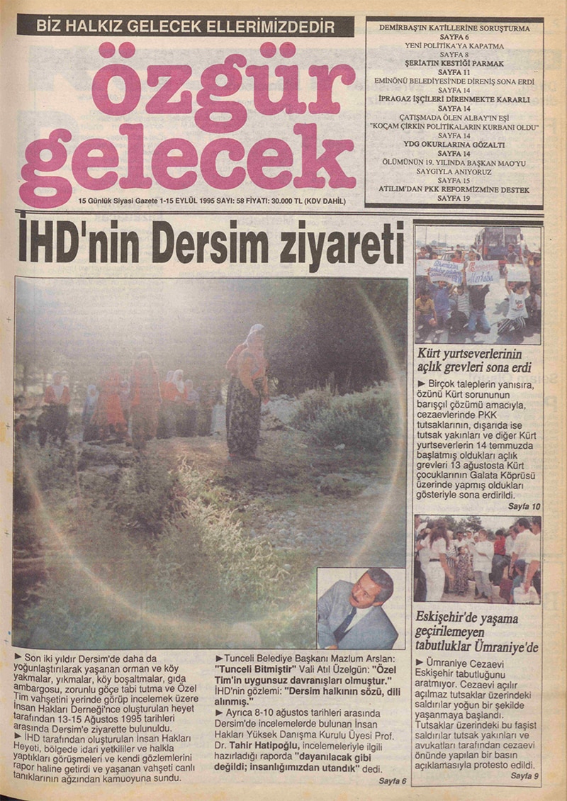 Özgür Gelecek Gazetesi Sayı 58