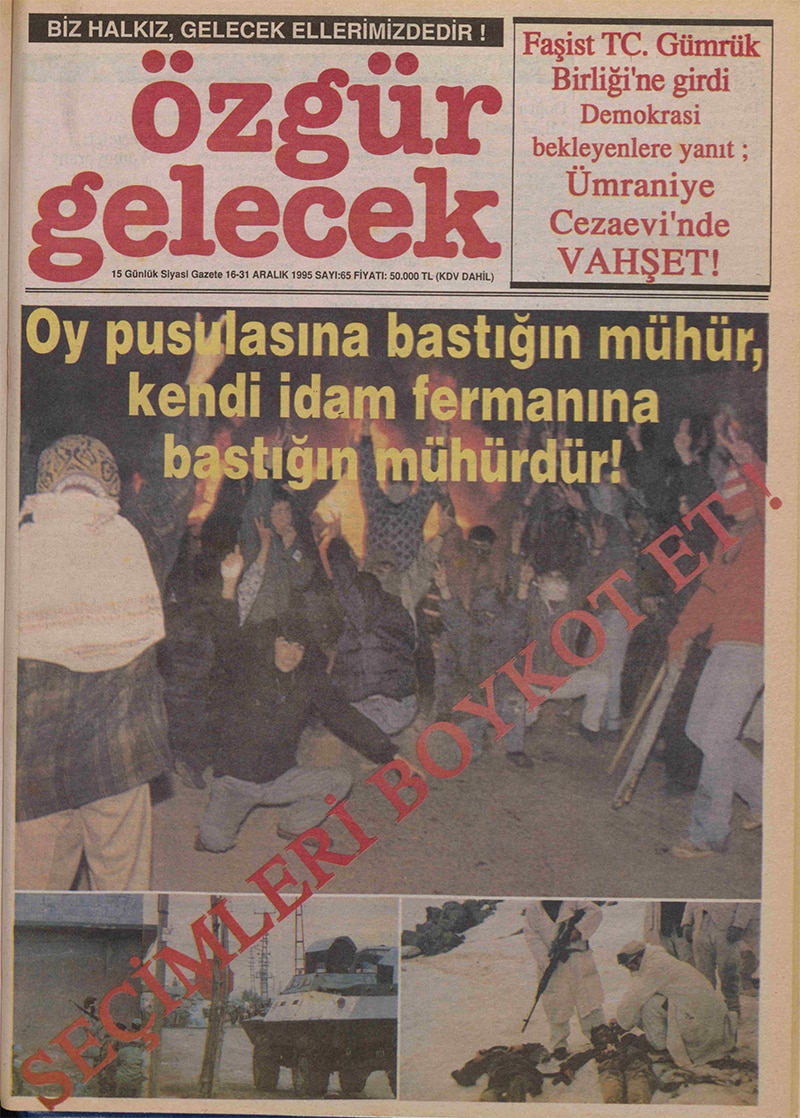 Özgür Gelecek Gazetesi Sayı 65