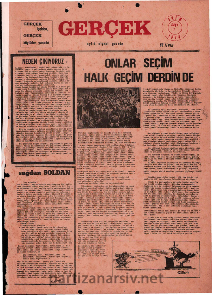 Gerçek Gazetesi Sayı 1