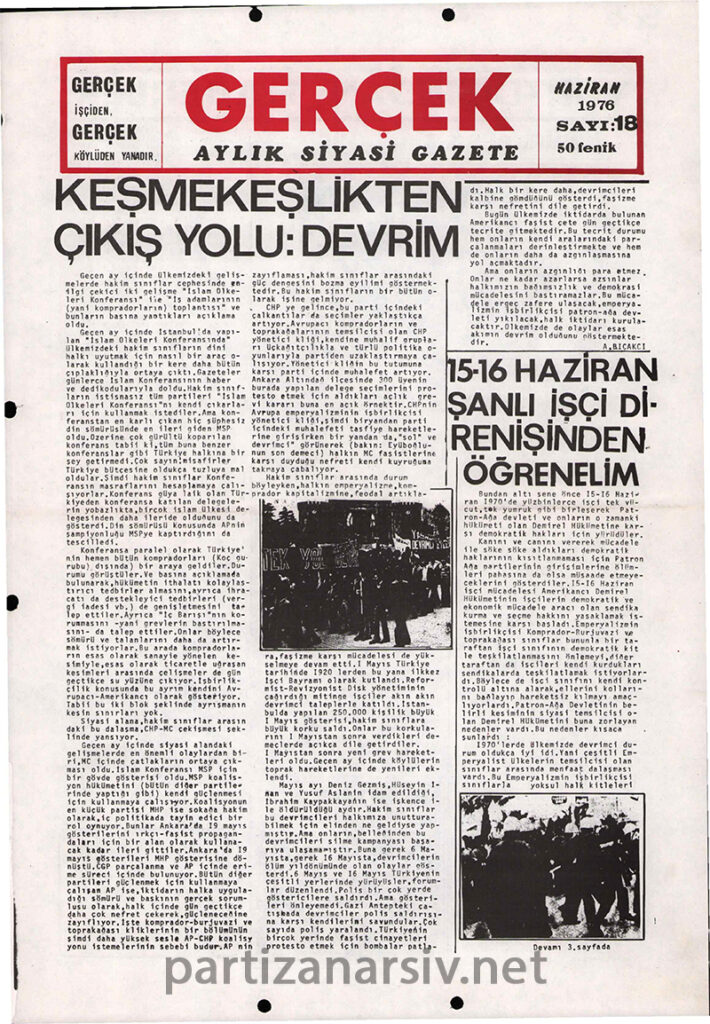 Gerçek Gazetesi Sayı 18