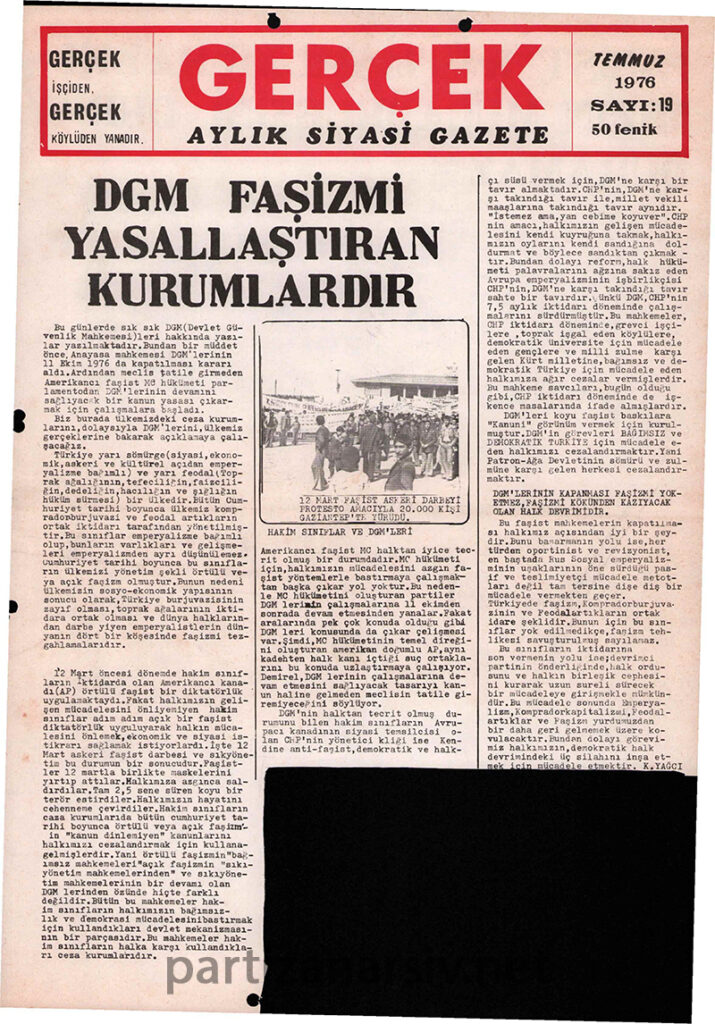 Gerçek Gazetesi Sayı 19