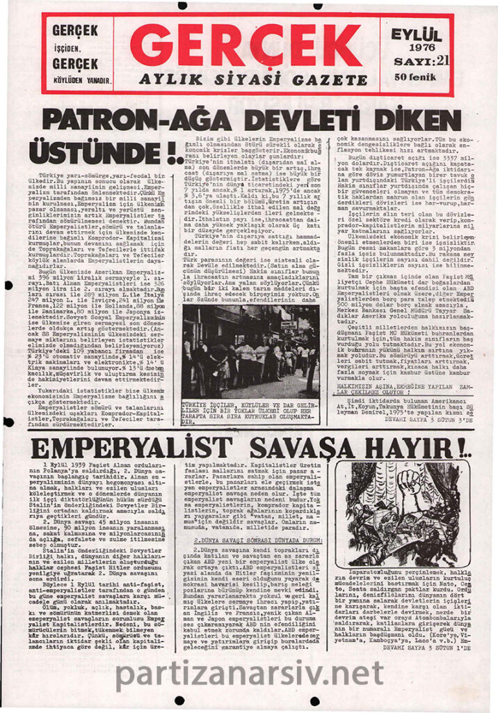 Gerçek Gazetesi Sayı 21