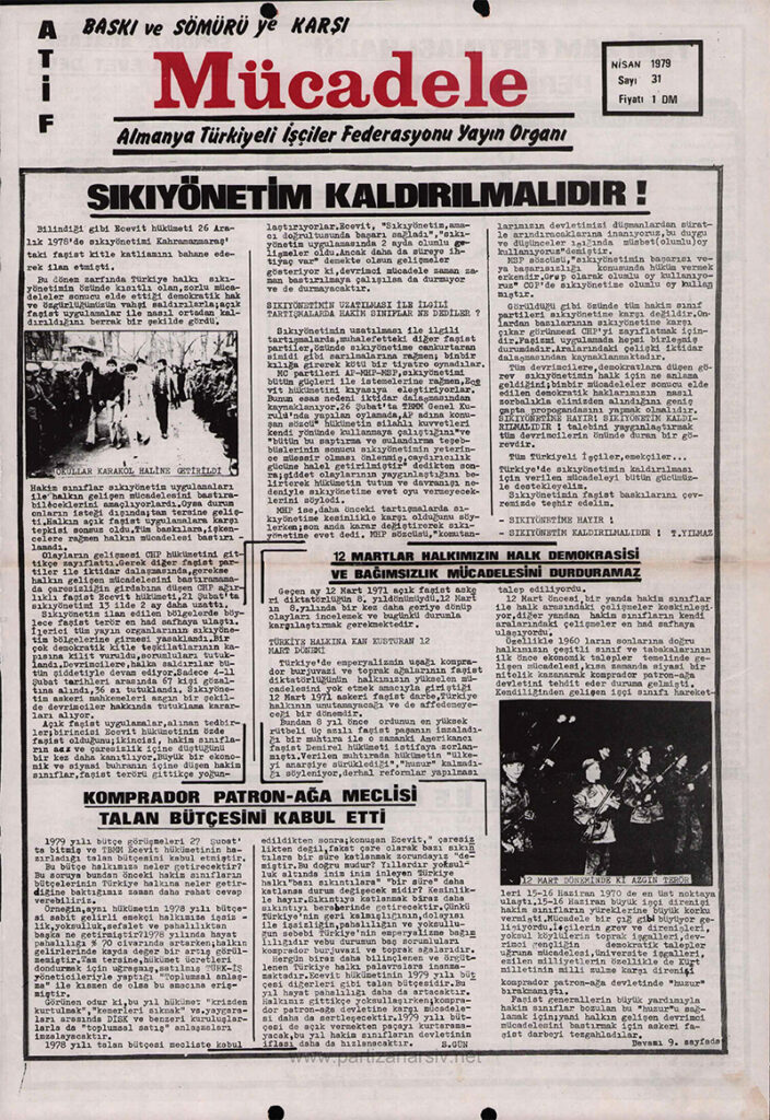 Mücadele Gazetesi Sayı 31