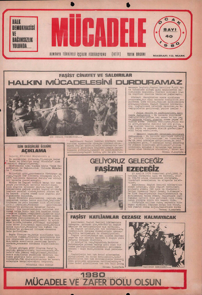 Mücadele Gazetesi Sayı 40