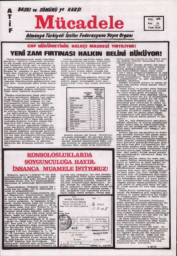 Mücadele Gazetesi Sayı 25